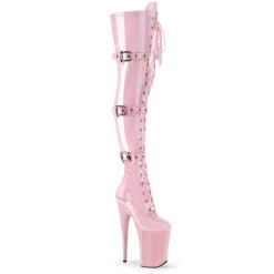 PLEASER INFINITY-3028Baby Pink Stretch Patent/Baby Pink