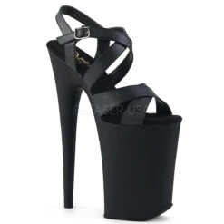 PLEASER INFINITY-997Black Faux Leather/Black Matte